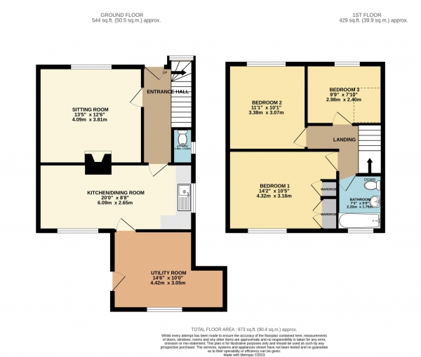 Floor Plan Image for 3 Bedroom Semi-Detached House for Sale in Station Road, Wanstrow