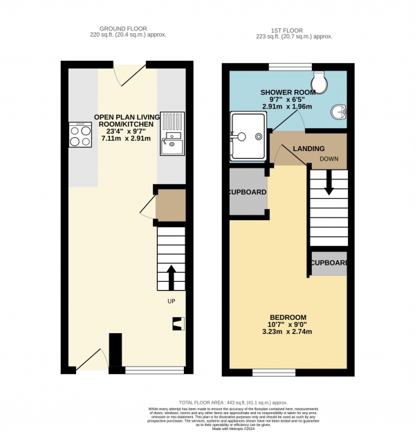 Floor Plan Image for 1 Bedroom Cottage to Rent in Keyford, Frome