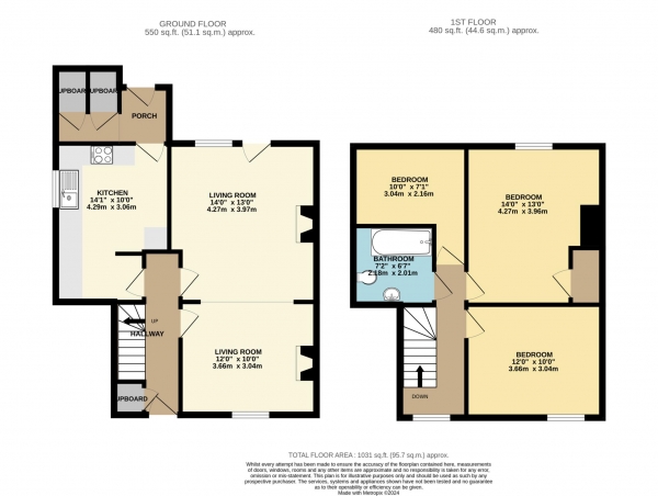 Floor Plan Image for 3 Bedroom Semi-Detached House for Sale in Longfield, Mells