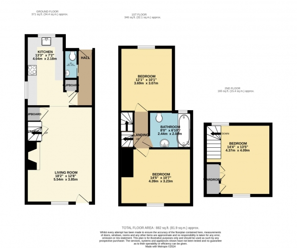 Floor Plan Image for 3 Bedroom Semi-Detached House to Rent in High Street, Rode