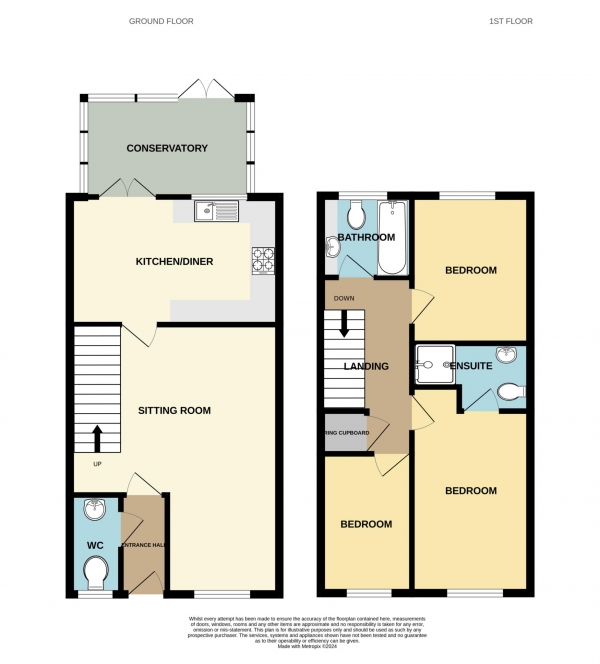 Floor Plan Image for 3 Bedroom Town House for Sale in Waterloo, Frome