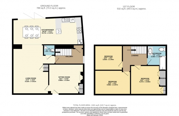 Floor Plan Image for 3 Bedroom Semi-Detached House for Sale in High Street, Rode