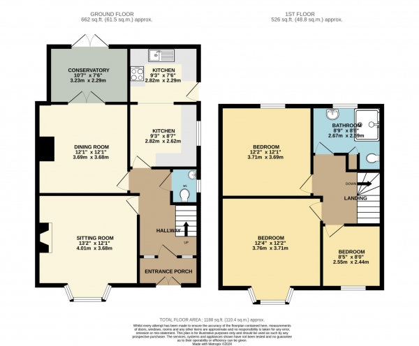 Floor Plan Image for 3 Bedroom Semi-Detached House for Sale in Oakfield Road, Frome