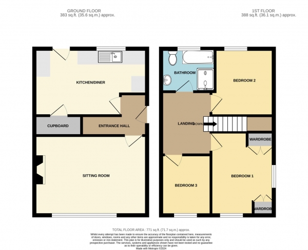 Floor Plan Image for 3 Bedroom Semi-Detached House for Sale in Farley Dell, Radstock