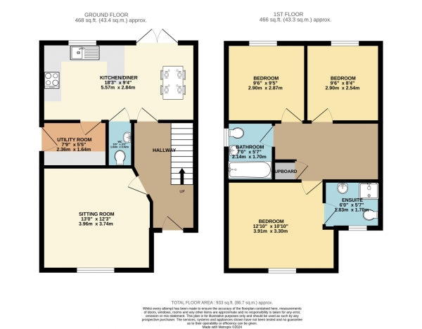 Floor Plan Image for 3 Bedroom Detached House for Sale in Blackberry Road, Frome