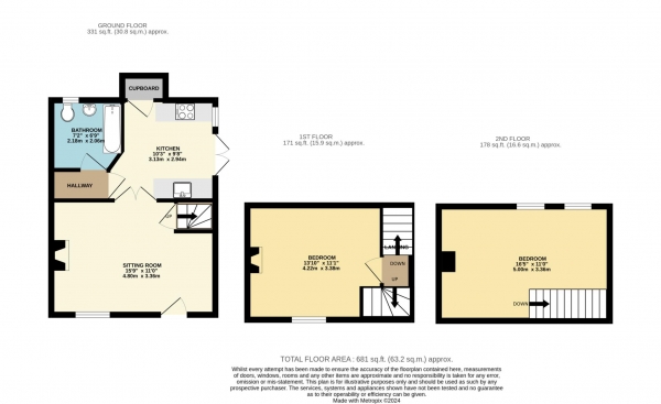 Floor Plan Image for 2 Bedroom Terraced House for Sale in Maisemore Terrace Frome