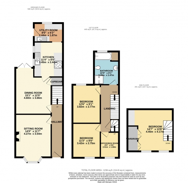 Floor Plan Image for 3 Bedroom Terraced House for Sale in Alexandra Road, Frome