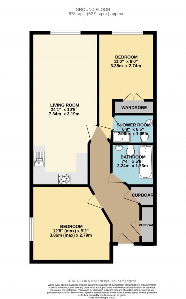 Floor Plan Image for 2 Bedroom Apartment for Sale in Harris Close, Frome