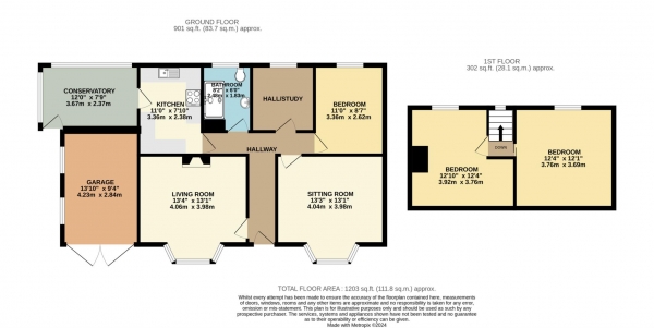 Floor Plan Image for 3 Bedroom Detached Bungalow for Sale in Culverhill, Frome