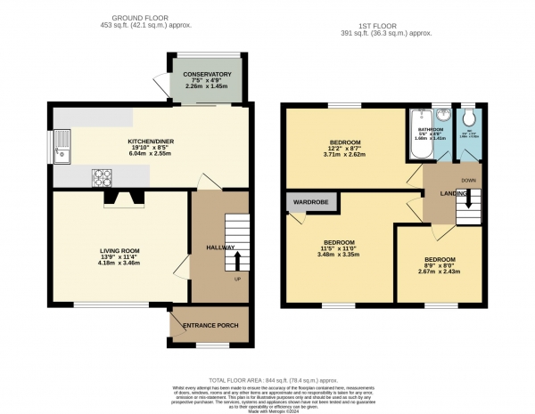 Floor Plan Image for 3 Bedroom Semi-Detached House for Sale in Broadway, Frome