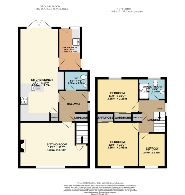 Floor Plan Image for 3 Bedroom Semi-Detached House for Sale in Frome