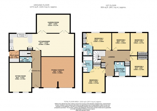 Floor Plan Image for 5 Bedroom Detached House for Sale in Bullrush Close, Frome