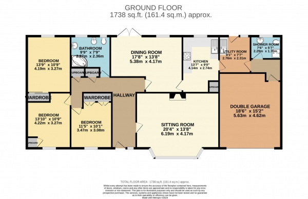 Floor Plan Image for 3 Bedroom Detached House for Sale in Walnut Close, Rode