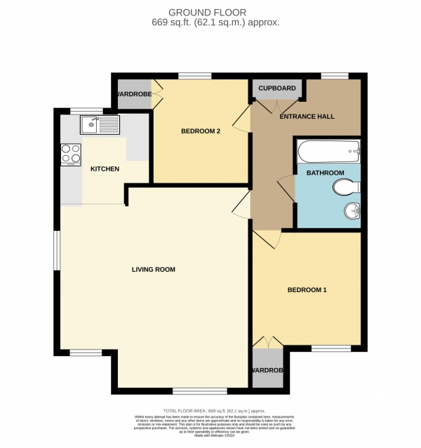 Floor Plan Image for 2 Bedroom Apartment for Sale in Providence Court, Frome