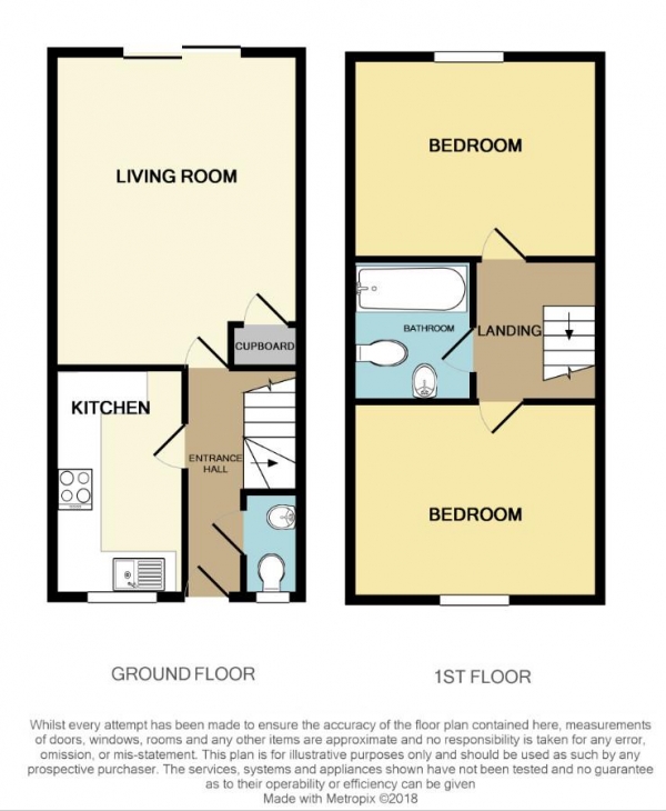 Floor Plan Image for 2 Bedroom Terraced House to Rent in Rivers Reach, Frome