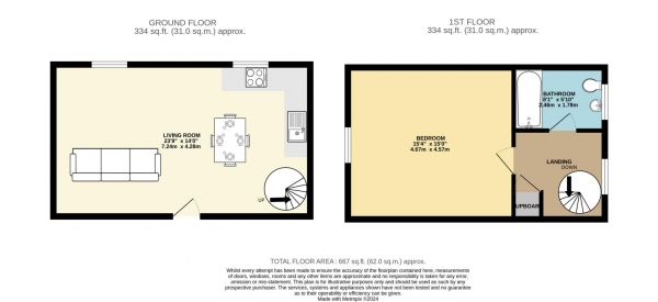 Floor Plan Image for 1 Bedroom Detached House to Rent in Rode Farm, Rode