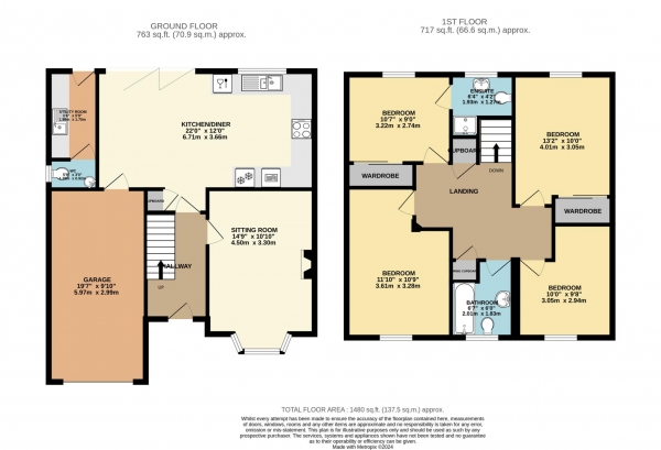 Floor Plan Image for 4 Bedroom Detached House to Rent in Great Dunns, Beckington