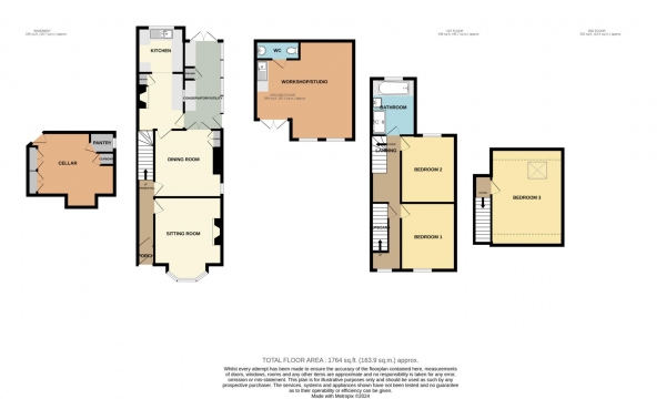 Floor Plan Image for 3 Bedroom Semi-Detached House for Sale in Broadway, Frome