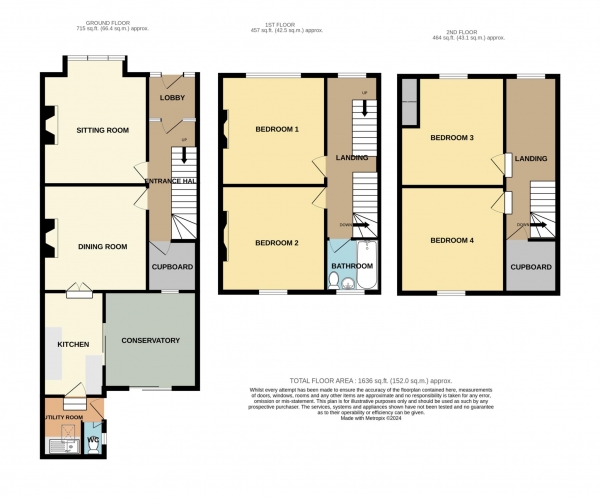 Floor Plan Image for 4 Bedroom Town House for Sale in The Butts, Frome