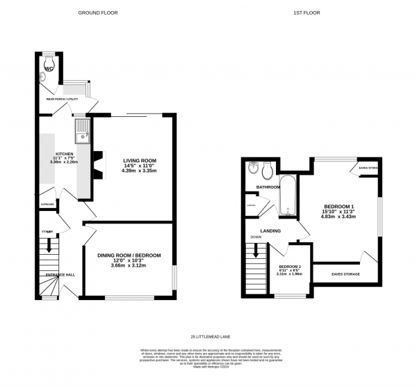 Floor Plan Image for 2 Bedroom Semi-Detached House for Sale in Littlemead Lane, Exmouth