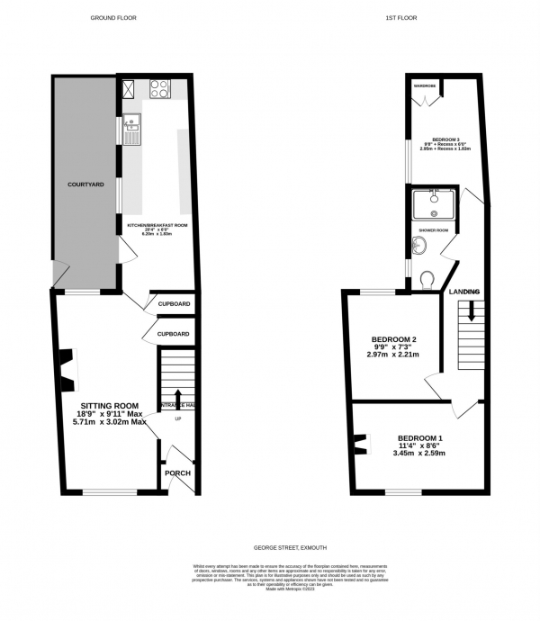 Floor Plan Image for 3 Bedroom End of Terrace House for Sale in George Street, Exmouth