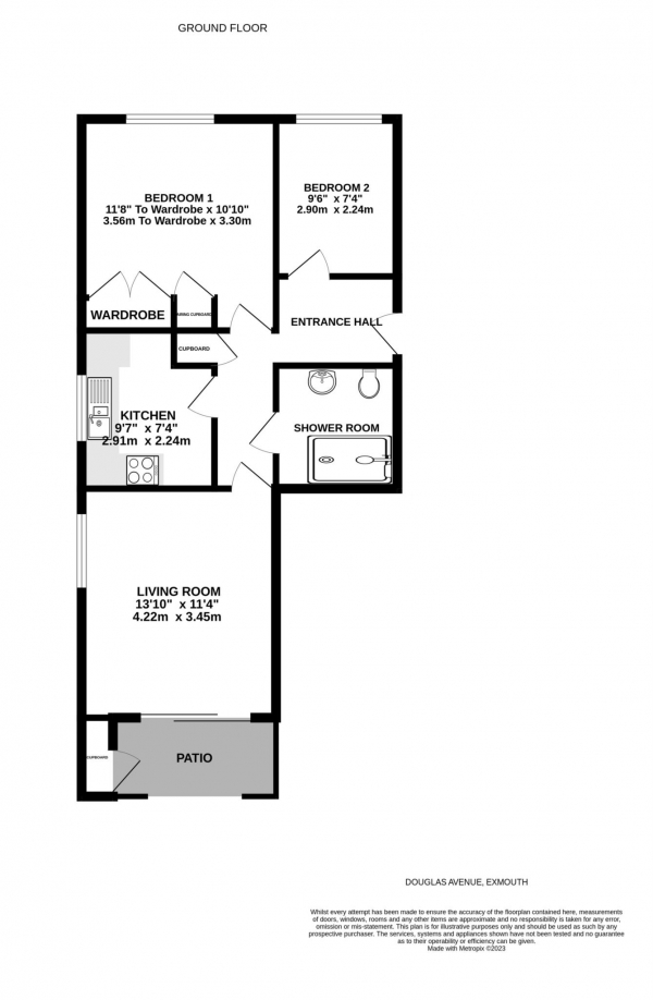 Floor Plan Image for 2 Bedroom Flat for Sale in Douglas Avenue, Exmouth