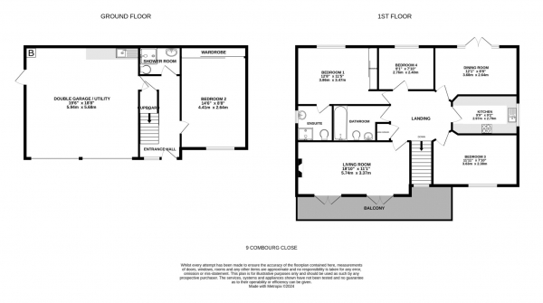 Floor Plan Image for 4 Bedroom Detached House for Sale in Combourg Close, Exmouth