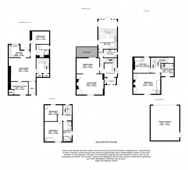 Floor Plan Image for 6 Bedroom Semi-Detached House for Sale in Salterton Road, Exmouth