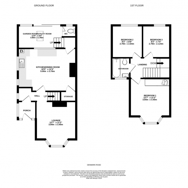 Floor Plan Image for 3 Bedroom Semi-Detached House for Sale in Denmark Road, Exmouth