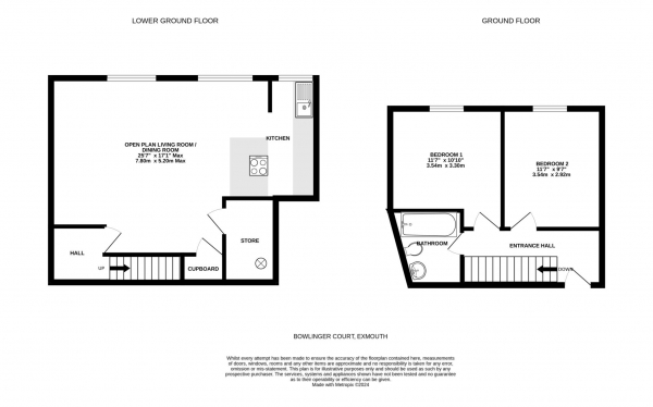 Floor Plan Image for 2 Bedroom Flat for Sale in Bowlinger Court, Tower Street