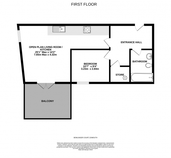 Floor Plan Image for 1 Bedroom Flat for Sale in Bowlinger Court, Tower Street