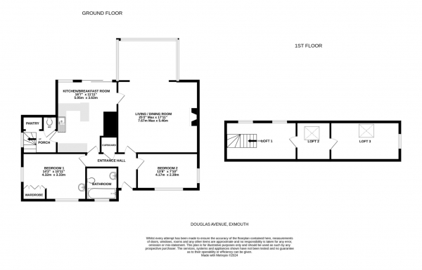 Floor Plan Image for 2 Bedroom Detached Bungalow for Sale in Douglas Avenue, Exmouth