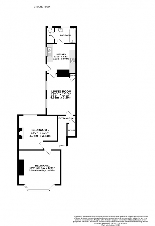 Floor Plan Image for 2 Bedroom Flat for Sale in Victoria Road, Exmouth