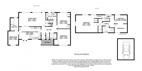 Floor Plan Image for 4 Bedroom Detached House for Sale in Douglas Avenue, Exmouth