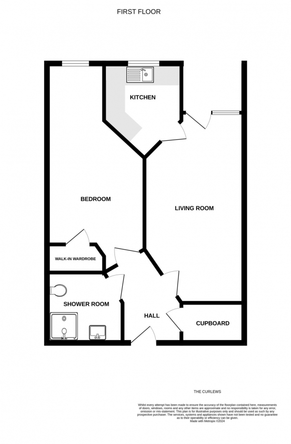 Floor Plan Image for 1 Bedroom Retirement Property for Sale in Merchant Avenue, Exmouth