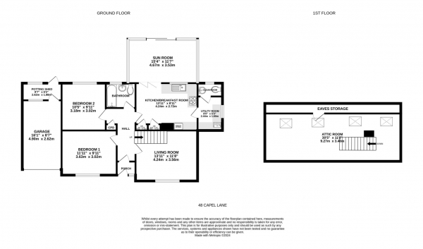 Floor Plan Image for 2 Bedroom Detached Bungalow for Sale in Capel Lane, Exmouth