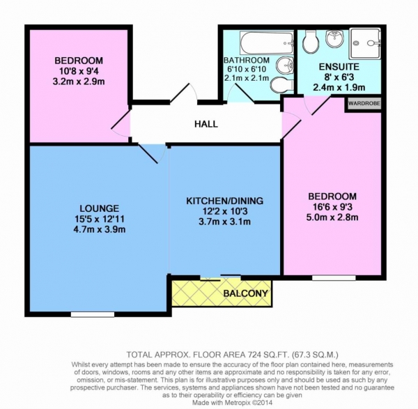 Floor Plan for 2 Bedroom Apartment for Sale in Knightstone Causeway, Weston Super Mare, BS23, 2AD -  &pound295,000