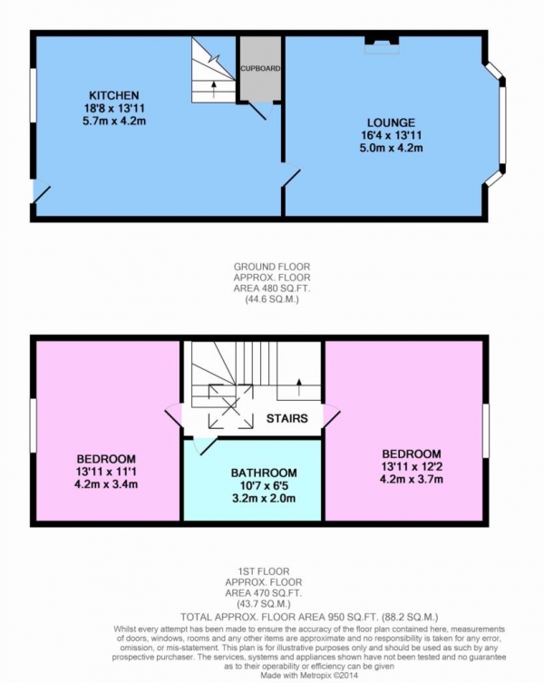 Floor Plan Image for 2 Bedroom Duplex to Rent in St James Street, Weston Super Mare