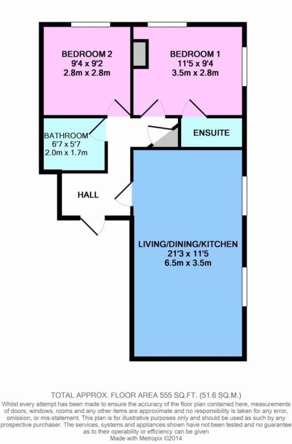 Floor Plan Image for 2 Bedroom Apartment for Sale in Knightstone Causeway, Weston Super Mare
