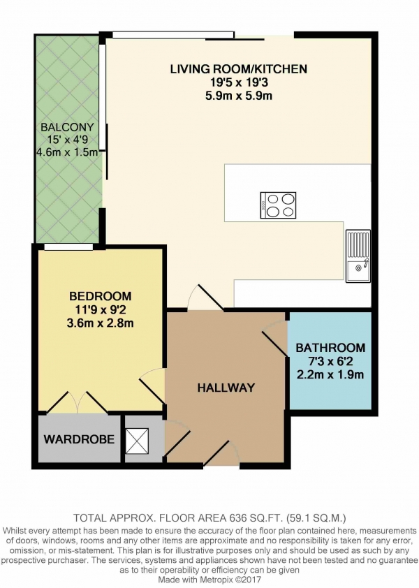 Floor Plan Image for 1 Bedroom Apartment for Sale in Knightstone Causeway, Weston Super Mare