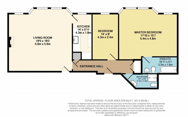 Floor Plan Image for 2 Bedroom Apartment for Sale in The Highbury, Weston-super-Mare