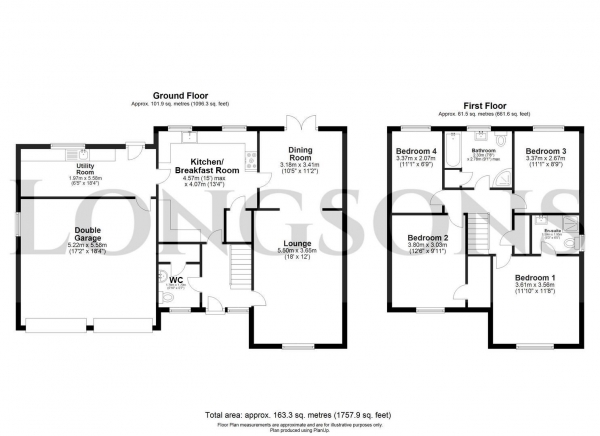 Floor Plan Image for 4 Bedroom Detached House for Sale in North Street, Great Dunham