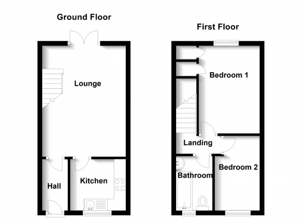 Floor Plan Image for 2 Bedroom Terraced House for Sale in Narborough Road, Pentney