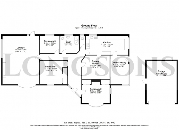 Floor Plan Image for 3 Bedroom Detached Bungalow for Sale in Mill Street, Necton