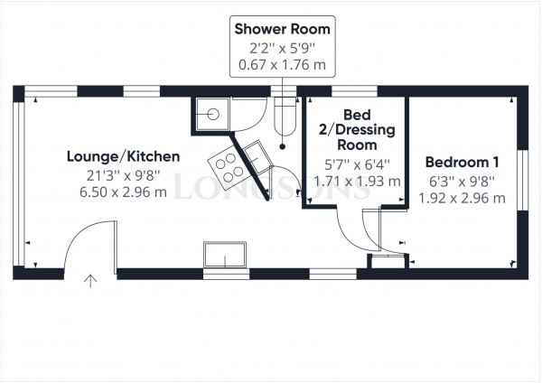 Floor Plan Image for 2 Bedroom Park Home for Sale in Bells Park, Swaffham