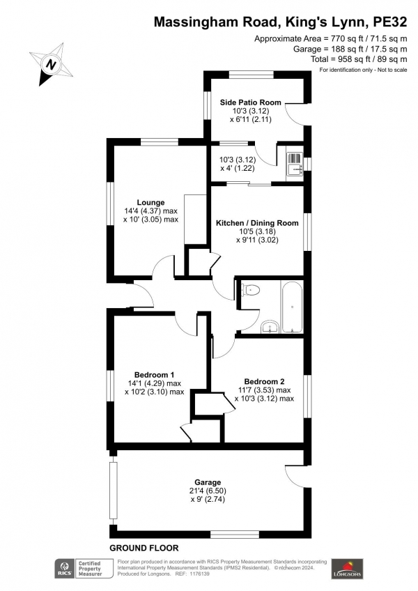 Floor Plan Image for 2 Bedroom Detached Bungalow for Sale in Massingham Road, Castle Acre