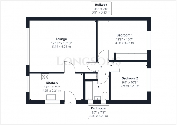 Floor Plan Image for 2 Bedroom Semi-Detached Bungalow for Sale in Sydney Dye Court, Sporle