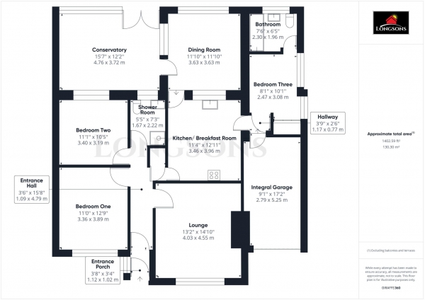 Floor Plan Image for 3 Bedroom Detached Bungalow for Sale in Mount Close, Swaffham