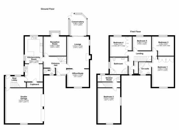 Floor Plan Image for 5 Bedroom Detached House for Sale in Cook Road, Holme Hale