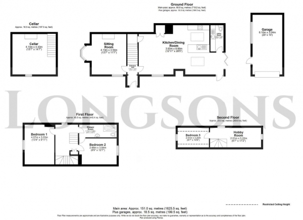 Floor Plan for 3 Bedroom Cottage for Sale in Campingland, Swaffham, PE37, 7RB - OIRO &pound425,000